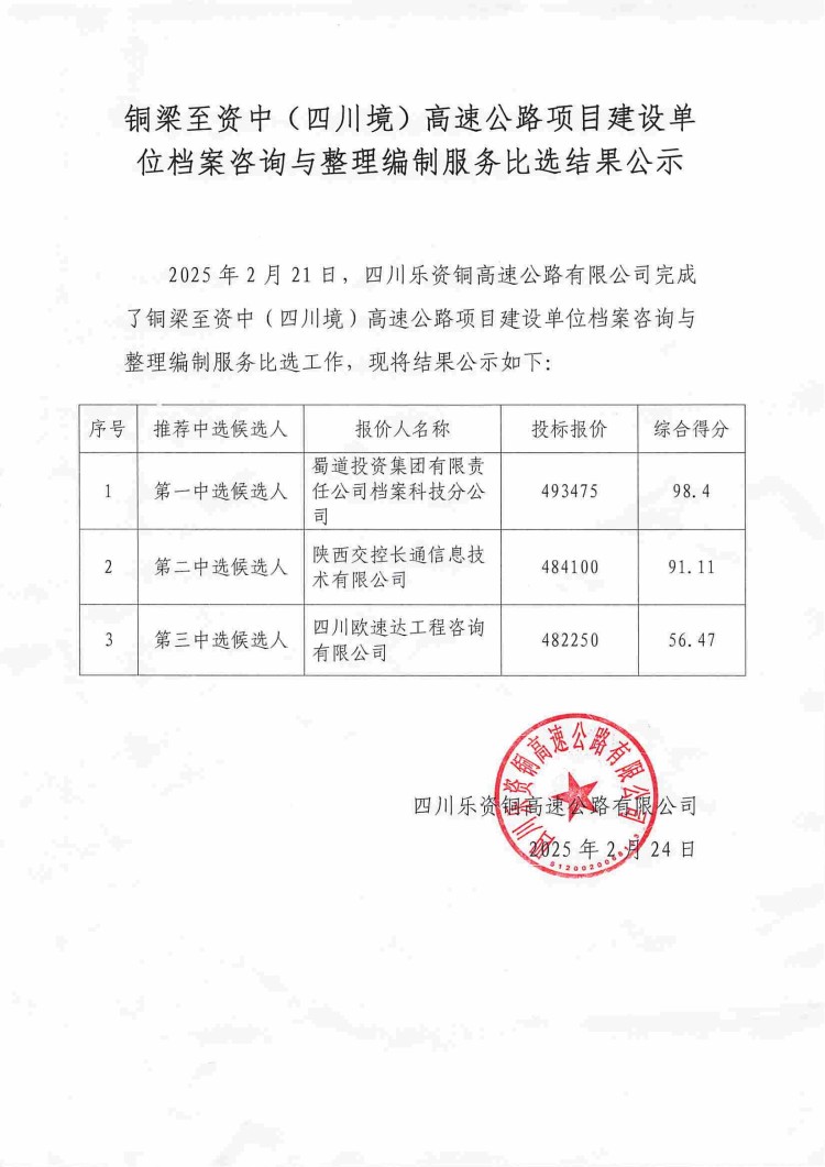铜梁至资中(四川境)高速公路项目建设单位档案咨询与整理编制服务比选结果公示(1)_00.jpg
